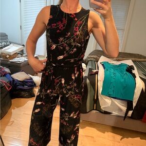 Tommy Hilfiger Black and Pink Floral Jumpsuit